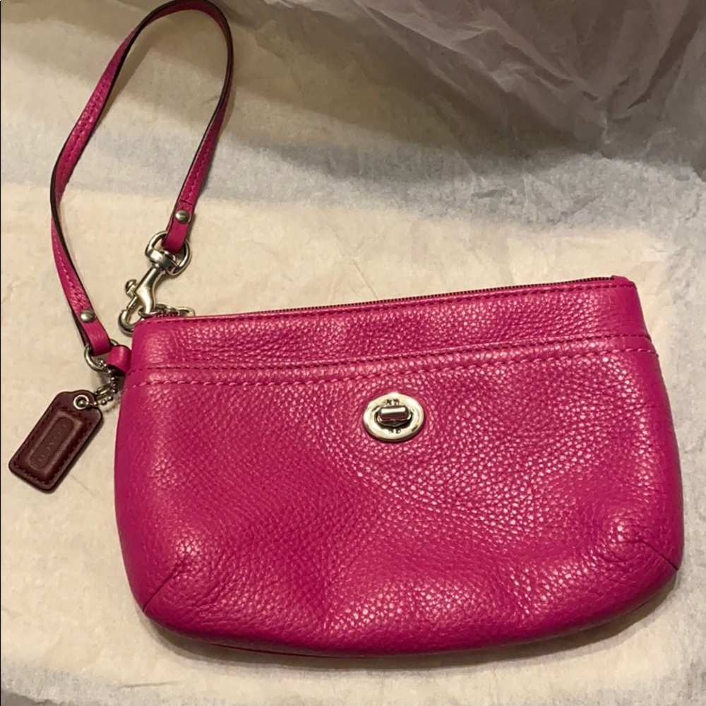 Coach pink wristlet